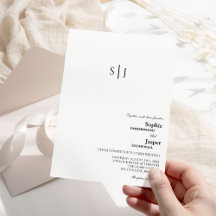 Moderno Boda de monograma clásico