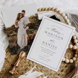 Invitación Moderno Boda de presupuesto de guiones elegantes