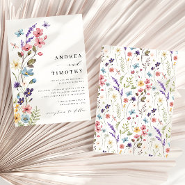 Invitación Moderno Boda de verano elegante de primavera de fl