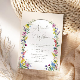 Invitación Moderno Boda del Arco de Flor Silvestre Boho
