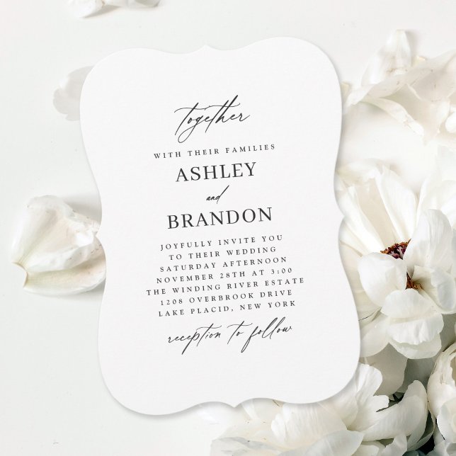 Invitación Moderno Boda elegante clásico y elegante (Subido por el creador)