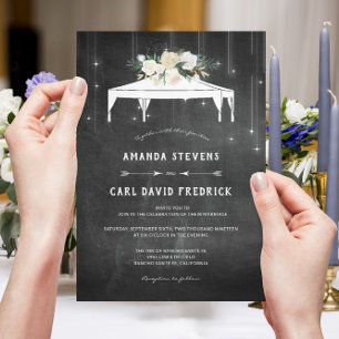Invitación Moderno Boda elegante de carpas florales