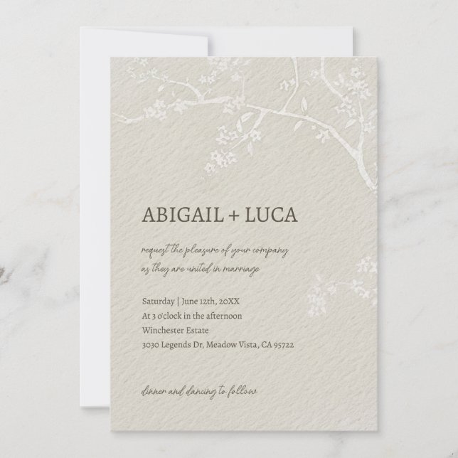 Invitación Moderno Boda elegante de estilo chino pekinés (Anverso)