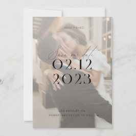 Invitación Moderno Boda elegante de fotografías en blanco y n