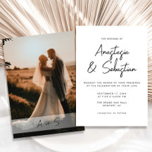 Moderno Boda elegante de fotografías en blanco y n