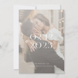 Invitación Moderno Boda elegante de fotografías en blanco y n