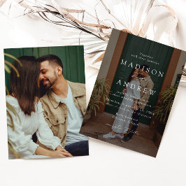 Invitación Moderno Boda elegante de guiones 2