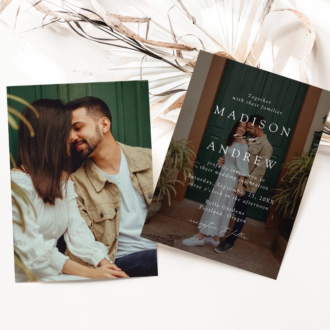 Invitación Moderno Boda elegante de guiones 2 (Subido por el creador)