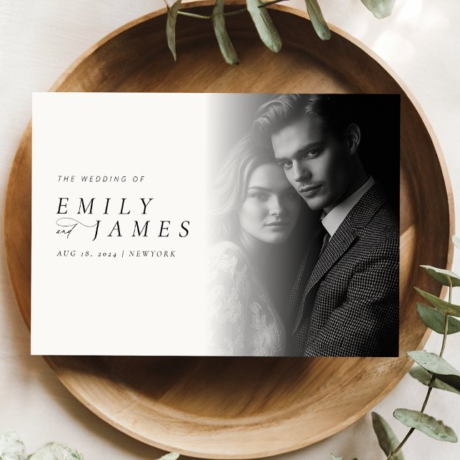 Invitación Moderno Boda elegante de guiones gráficos (Subido por el creador)