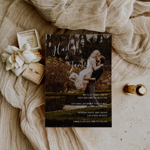 Invitación Moderno Boda elegante de guiones gráficos