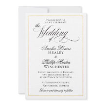 Moderno Boda elegante de Relieve metalizado dorado