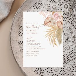 Invitación Moderno Boda floral pekinés