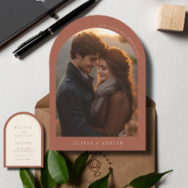 Invitación Moderno Boda Minimalista de fotografía del Arco de