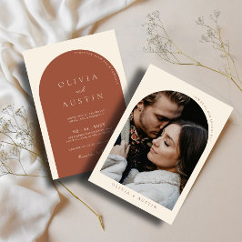 Invitación Moderno Boda Minimalista de fotografía del Arco de