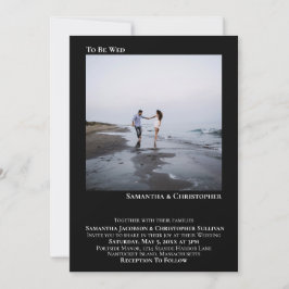 Invitación Moderno Boda Minimalista de fotografía simple y ne
