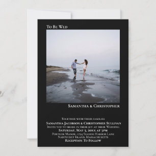 Invitación Moderno Boda Minimalista de fotografía simple y ne