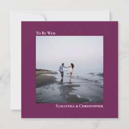 Invitación Moderno Boda Minimalista de fotos en la plaza Mage