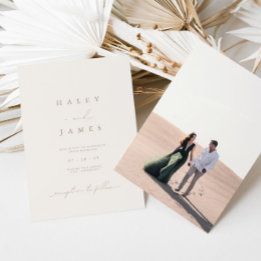 Invitación Moderno Boda Minimalista de guiones románticos