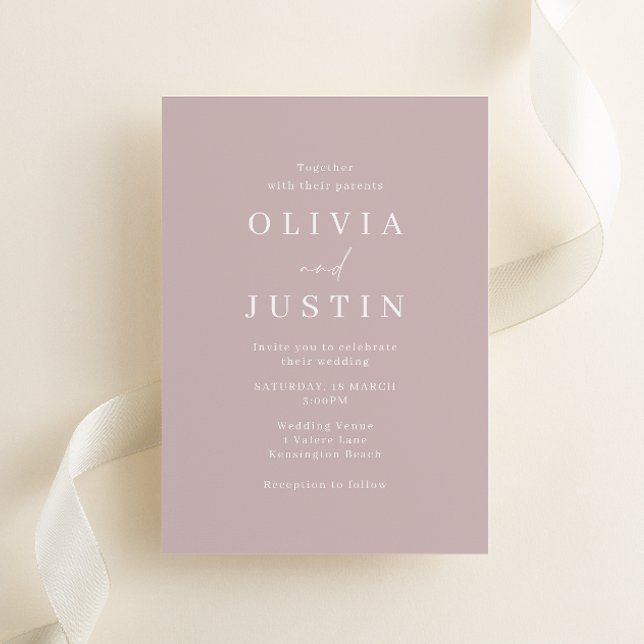 Invitación Moderno Boda Minimalista de Rubor (Subido por el creador)