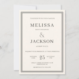 Invitación Moderno Boda minimalista elegante clásico