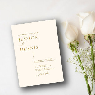 Invitación Moderno Boda minimalista elegante de cobre de guio