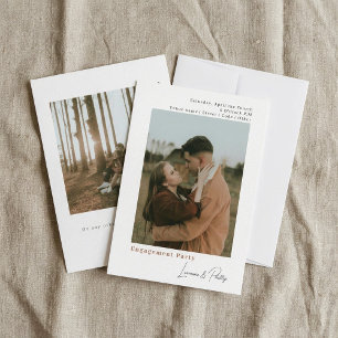 Invitación Moderno Boda Minimalista simple de 2 fotografías