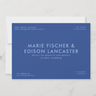 Invitación Moderno Boda Minimalista simple y elegante con enc