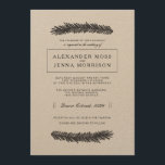 Invitación Moderno Boda mínimo de pino<br><div class="desc">Por diseños redefinidos</div>