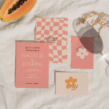 Moderno Boda Retro Brillante Negrita y Único