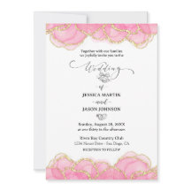 Moderno Boda rosa y dorado elegante