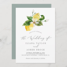 Moderno Boda simple de Lemon Garden