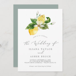 Invitación Moderno Boda simple de Lemon Garden