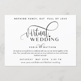 Invitación Moderno Boda virtual simple en línea