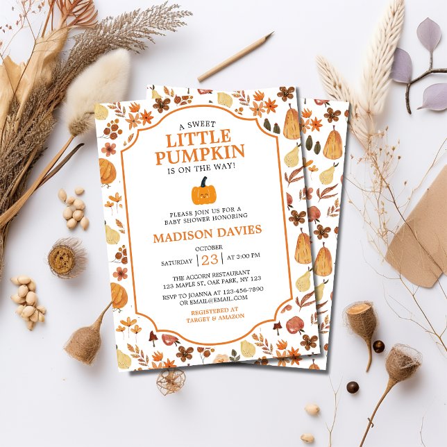 Invitación Moderno Boho Autumn/Fall Pumpkin Invita (Subido por el creador)