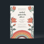Invitación Moderno Boho Floral Arcoíris Bat Mitzvah Coral Sal<br><div class="desc">Esta invitación para Bat Mitzvah presenta un diseño floral boho moderno con un suave arcoíris en tonos coral y salvia. La ilustración de inspiración folclórica crea un ambiente cálido y artístico que combina perfectamente con celebraciones contemporáneas. Un diseño limpio destaca su nombre, mientras que el borde audaz agrega personalidad y...</div>