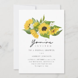 Invitación Moderno Boho Rústico Sunflowers Ducha de novias