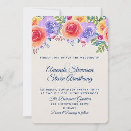 Invitación Moderno Bouquet acuarela Boda floral