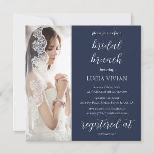 Invitación Moderno Brunch de ducha de novia con foto de la Ma