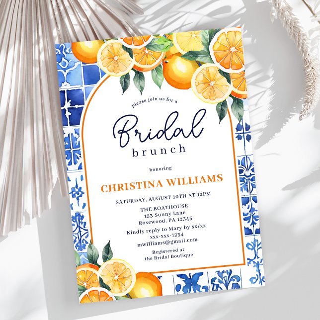 Invitación Moderno Brunch de novias mediterráneo (Subido por el creador)