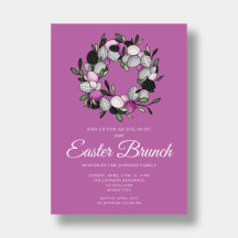 Moderno Brunch de Pascua Morado