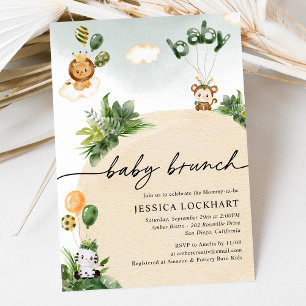 Invitación Moderno brunch en la jungla de la selva