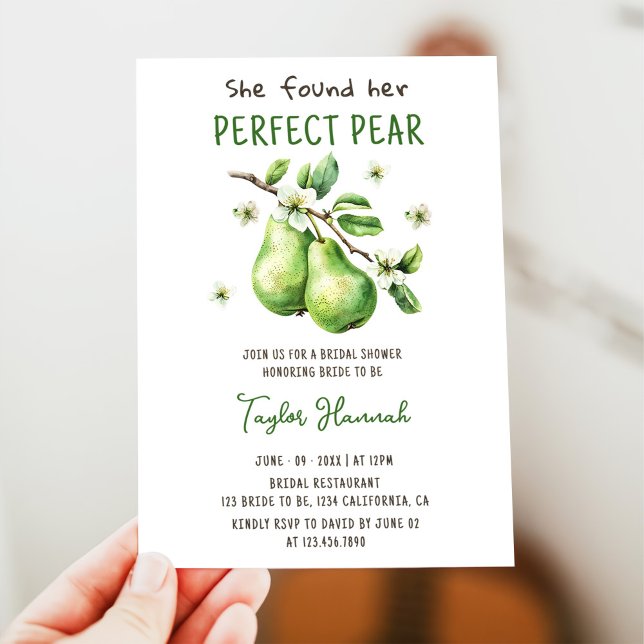 Invitación Moderno Brunch Greenery Perfect Pear Bridal Ducha (Subido por el creador)