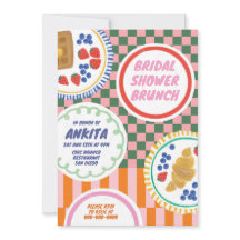 Moderno brunch negrita y colorido de ducha de novi