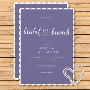 Invitación Moderno Brunch Romántico Mínimo Lavanda Bridal