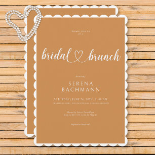 Invitación Moderno Brunch Romántico Mínimo Rust Bridal