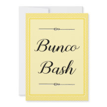 Moderno Bunco Invite - Elegante banda Amarilla