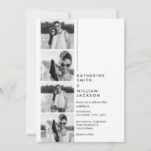 Invitación Moderno Casual 4 Cabina de Fotos Todo en Uno Boda