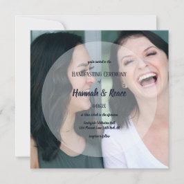 Invitación Moderno Círculo Blanco Foto Sobreposición Ayuno de