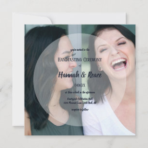 Invitación Moderno Círculo Blanco Foto Sobreposición Ayuno de