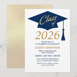 Invitación Moderno Clase Simple del Partido de Graduación 202